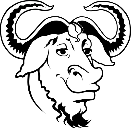 El logo de GNU.